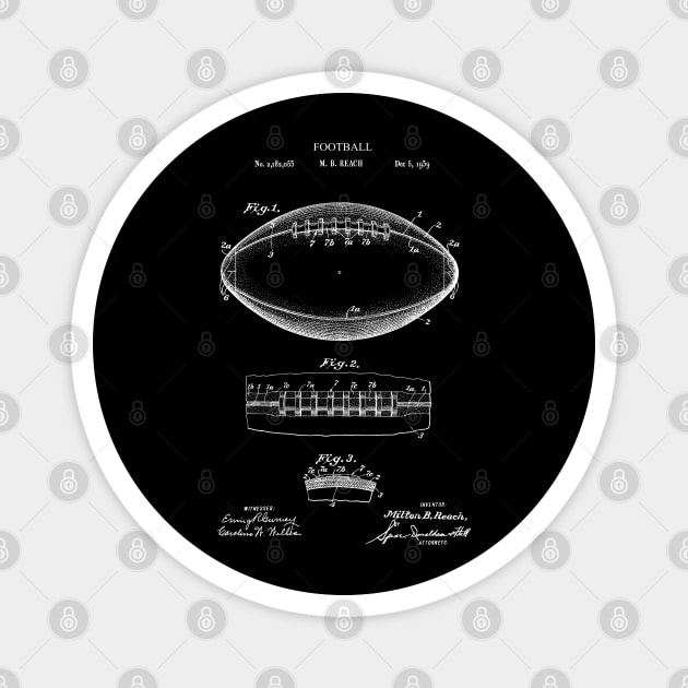 NFL Football Superbowl Patent Print 1939 Magnet by MadebyDesign